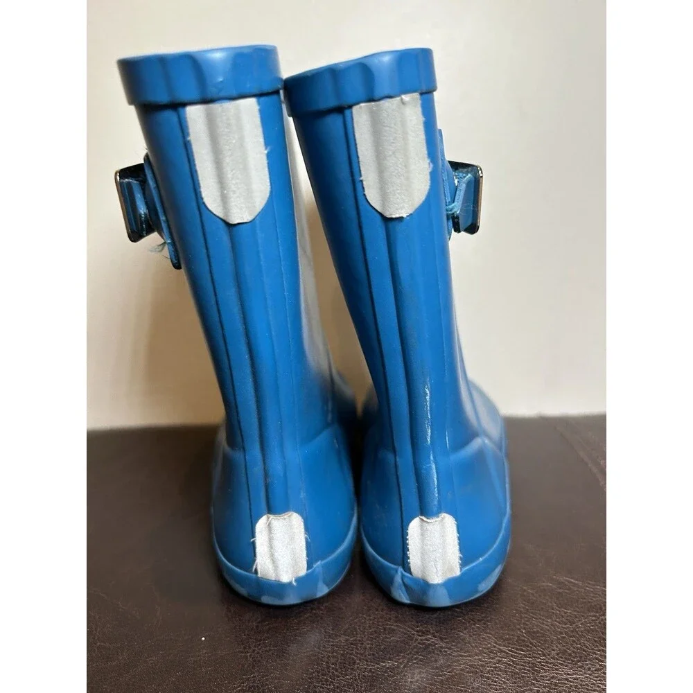 Hunter Kids Boys Girls First Classic Rain Boots Magnetic Blue US 9 - Picture 3 of 7